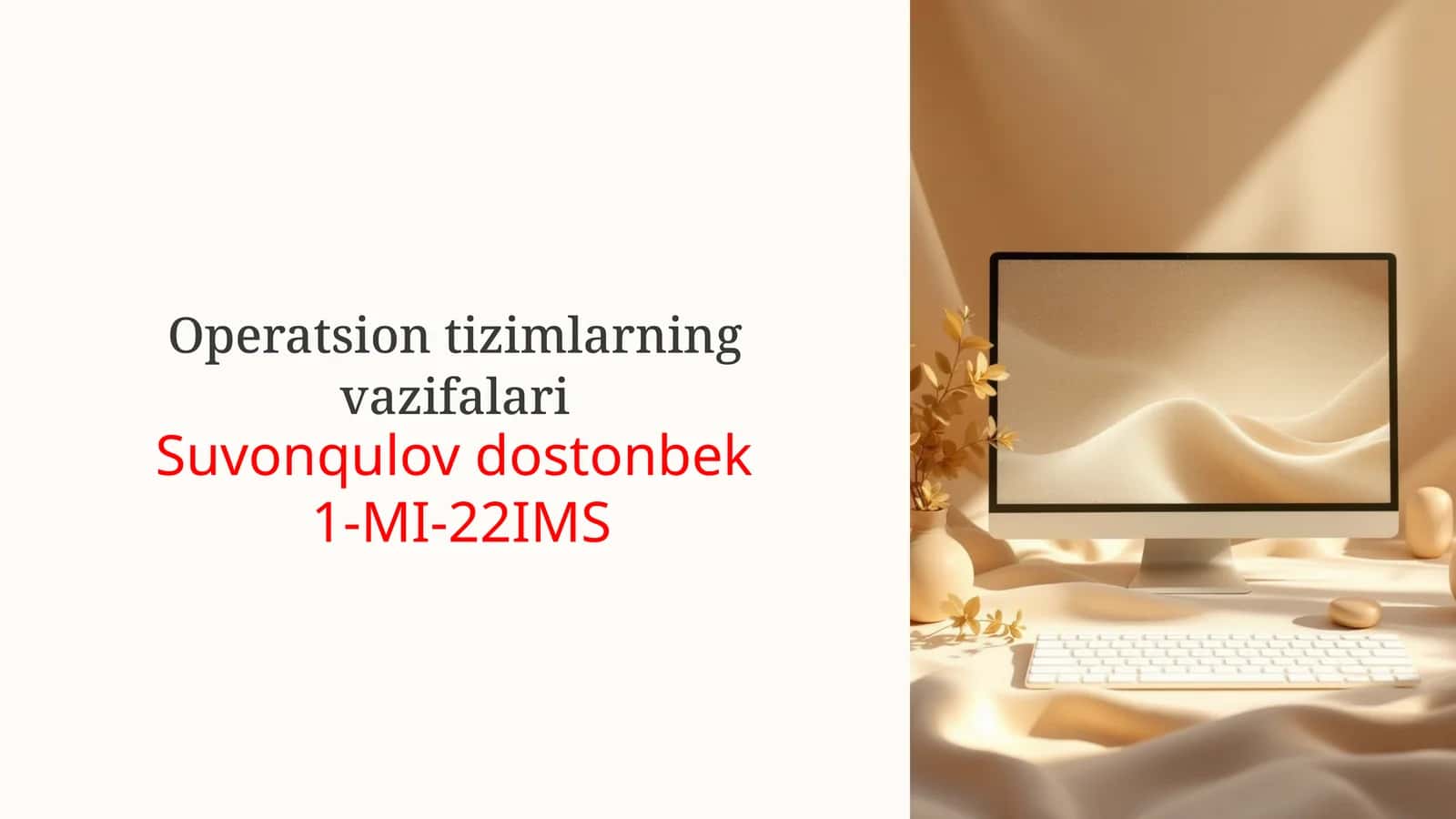 Operatsion tizimlarning vazifalari 1