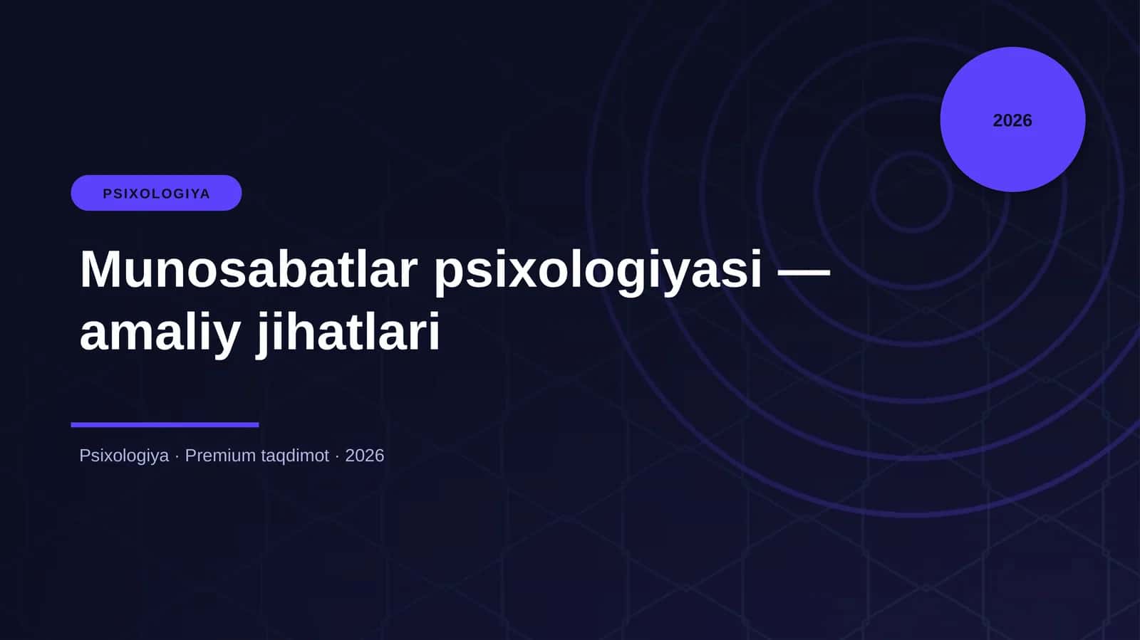 Munosabatlar psixologiyasi — amaliy jihatlari 1