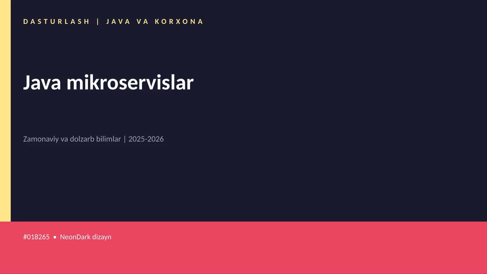 Java mikroservislar 1
