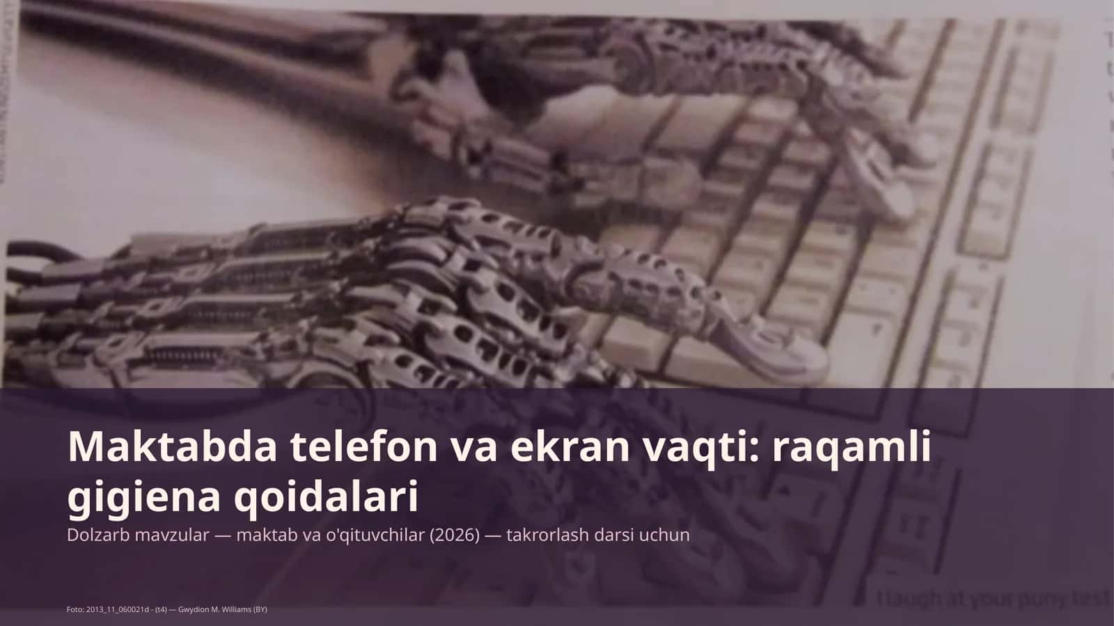 Dolzarb mavzular — maktab va o'qituvchilar (2026) — takrorlash darsi uchun 1