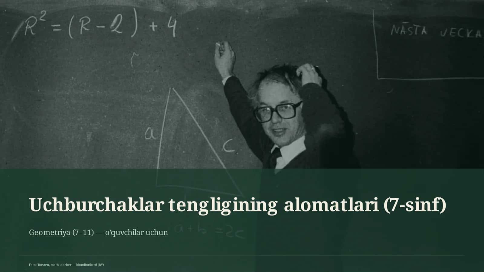 Uchburchaklar tengligining alomatlari (7-sinf) 1