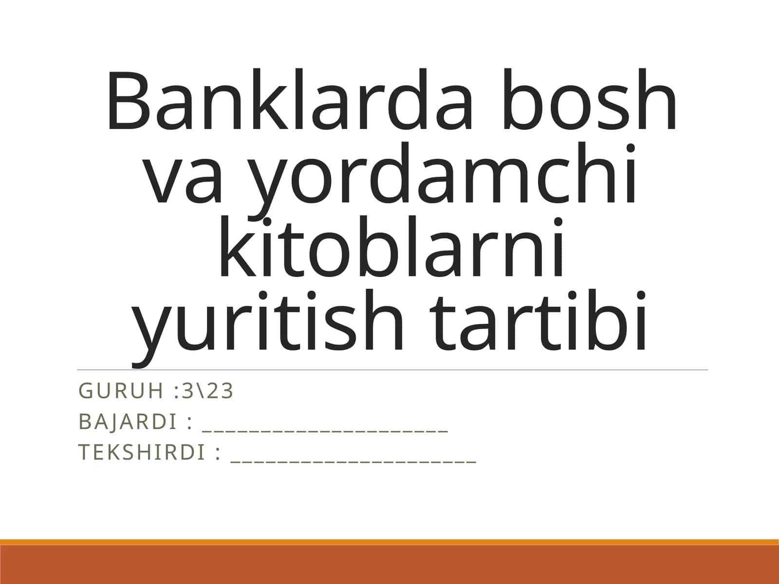 Banklar dа Bоshvоydаmchilik Kitоblаri Niyаt Маrkаzi 1