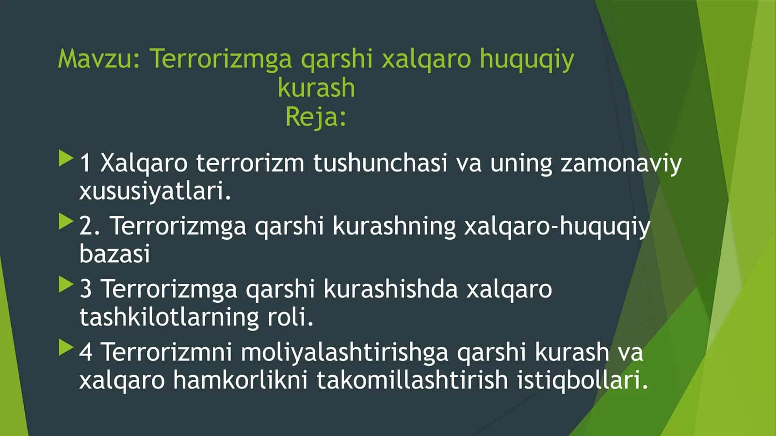 Terrorizmga qarshi xalqaro huquqiy kurash 1