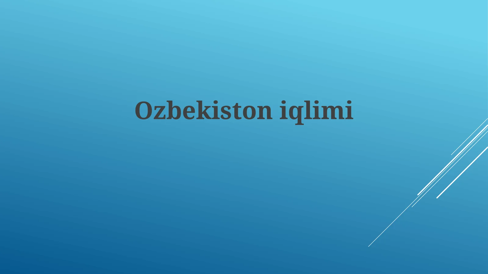 Ozbekistoniqlimi 1