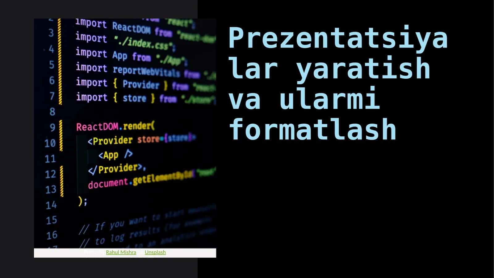 Prezentatsiyalaryaratish va ularmi formatlash 1