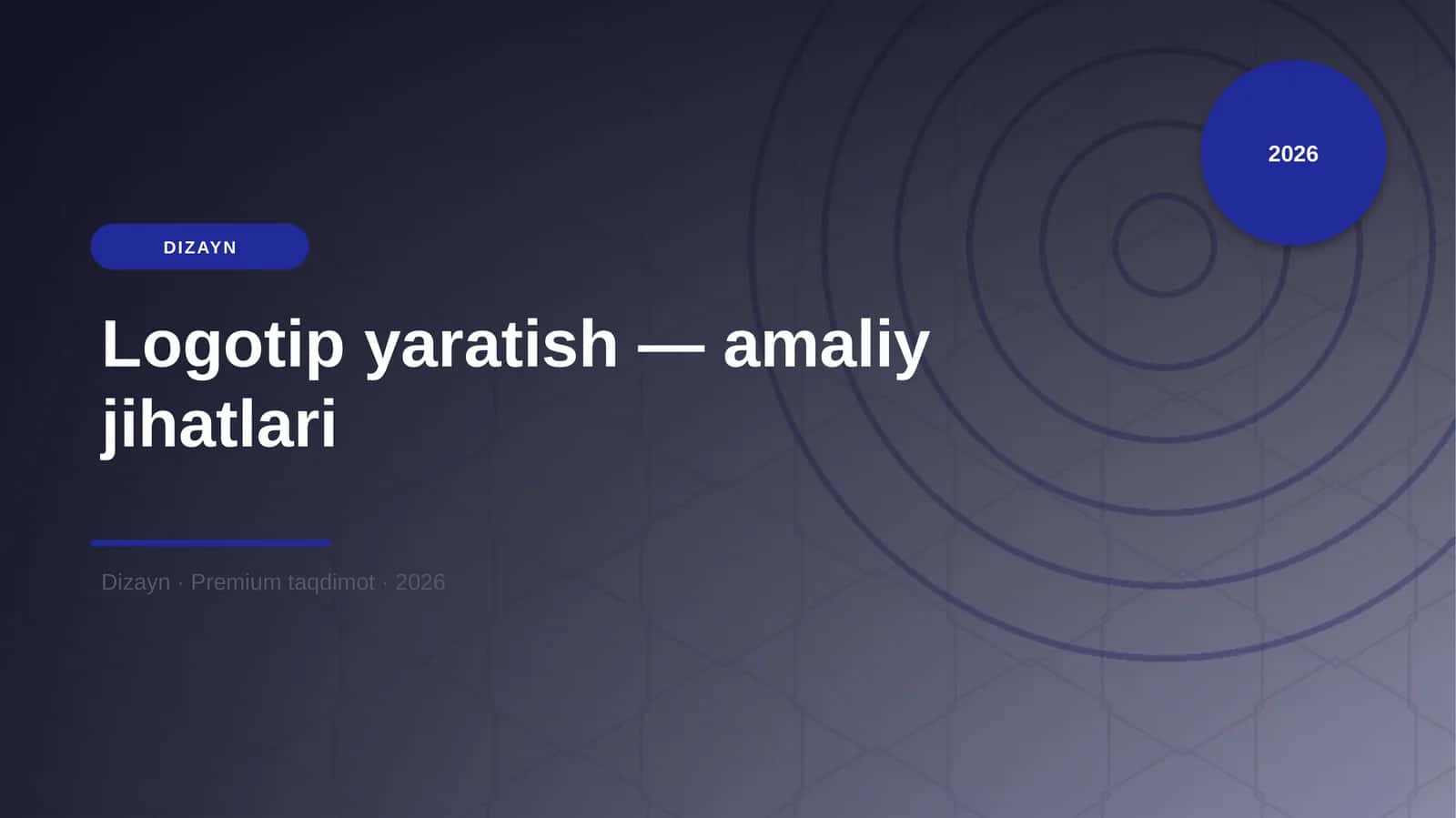 Logotip yaratish — amaliy jihatlari 1