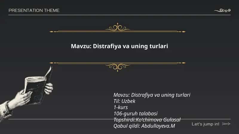 Distrafiya va uning turlari 1