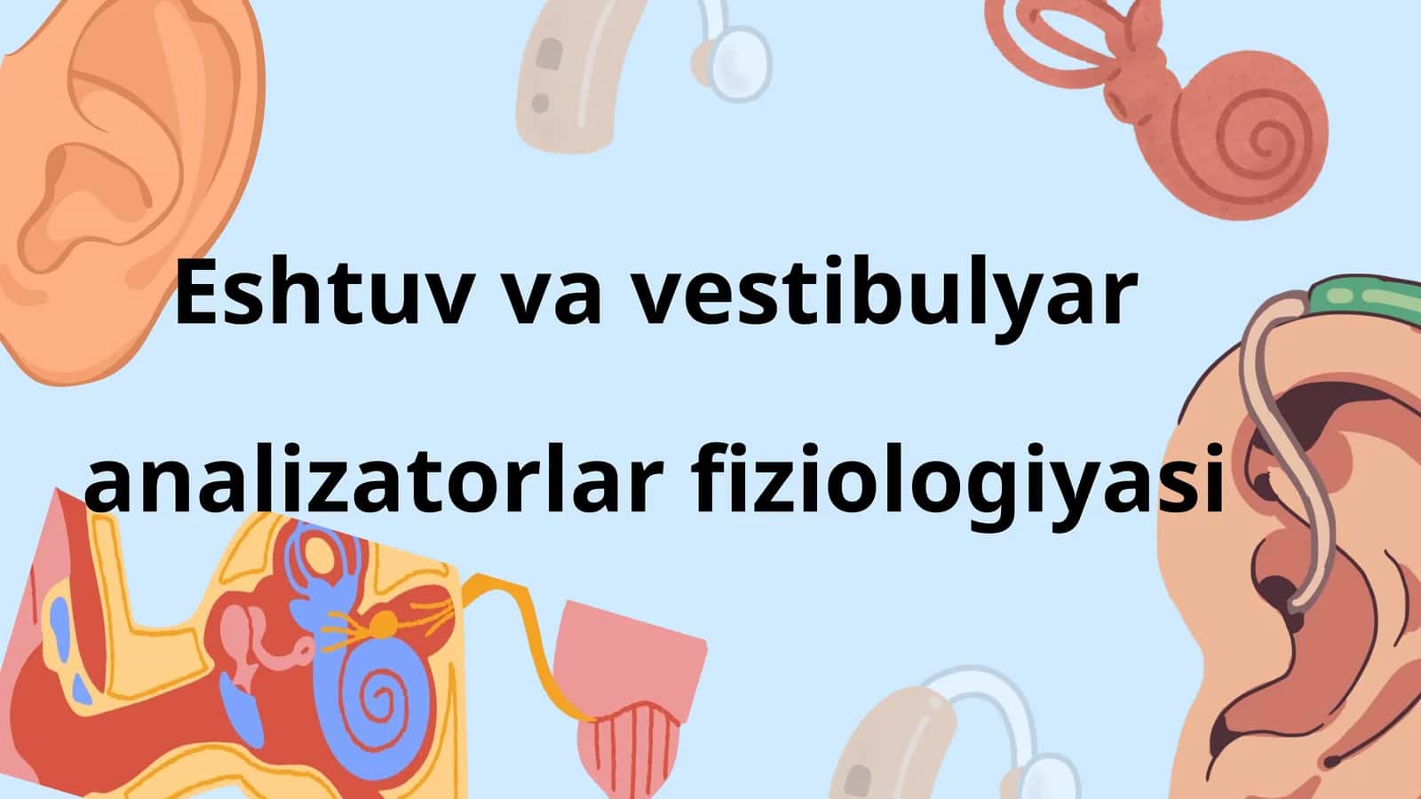 Eshtuv va vestibulyar analizatorlar fiziologiyasi 1