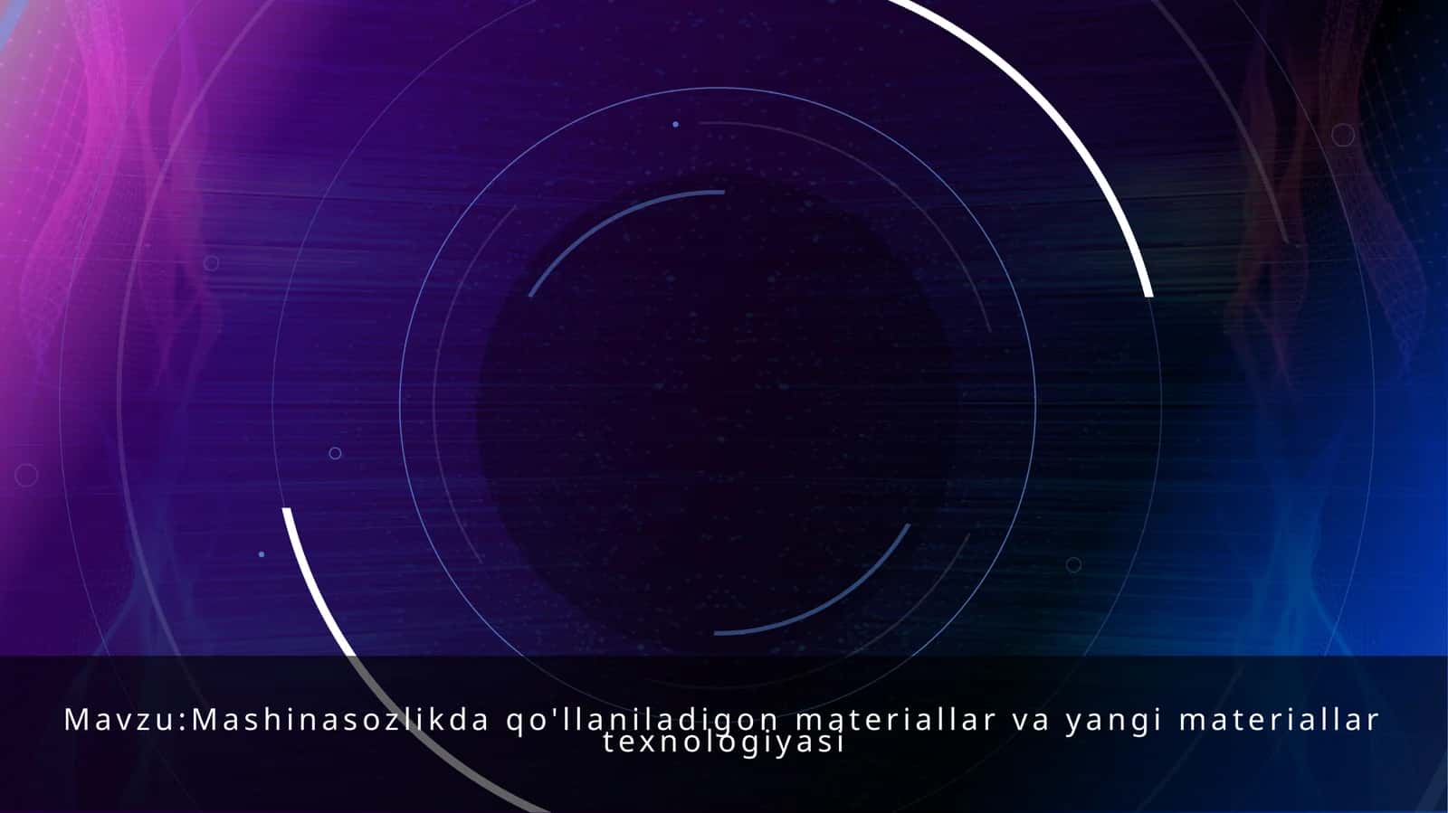 Mashinasozlikda qo'llaniladigan materiallar va yangi materiallar texnologiyasi 1