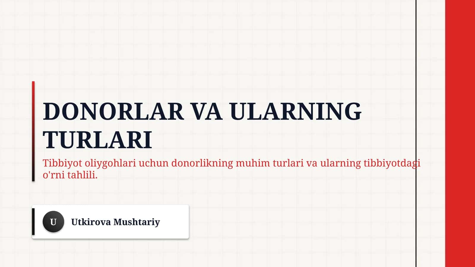 Donorlar va ularning turlari 1