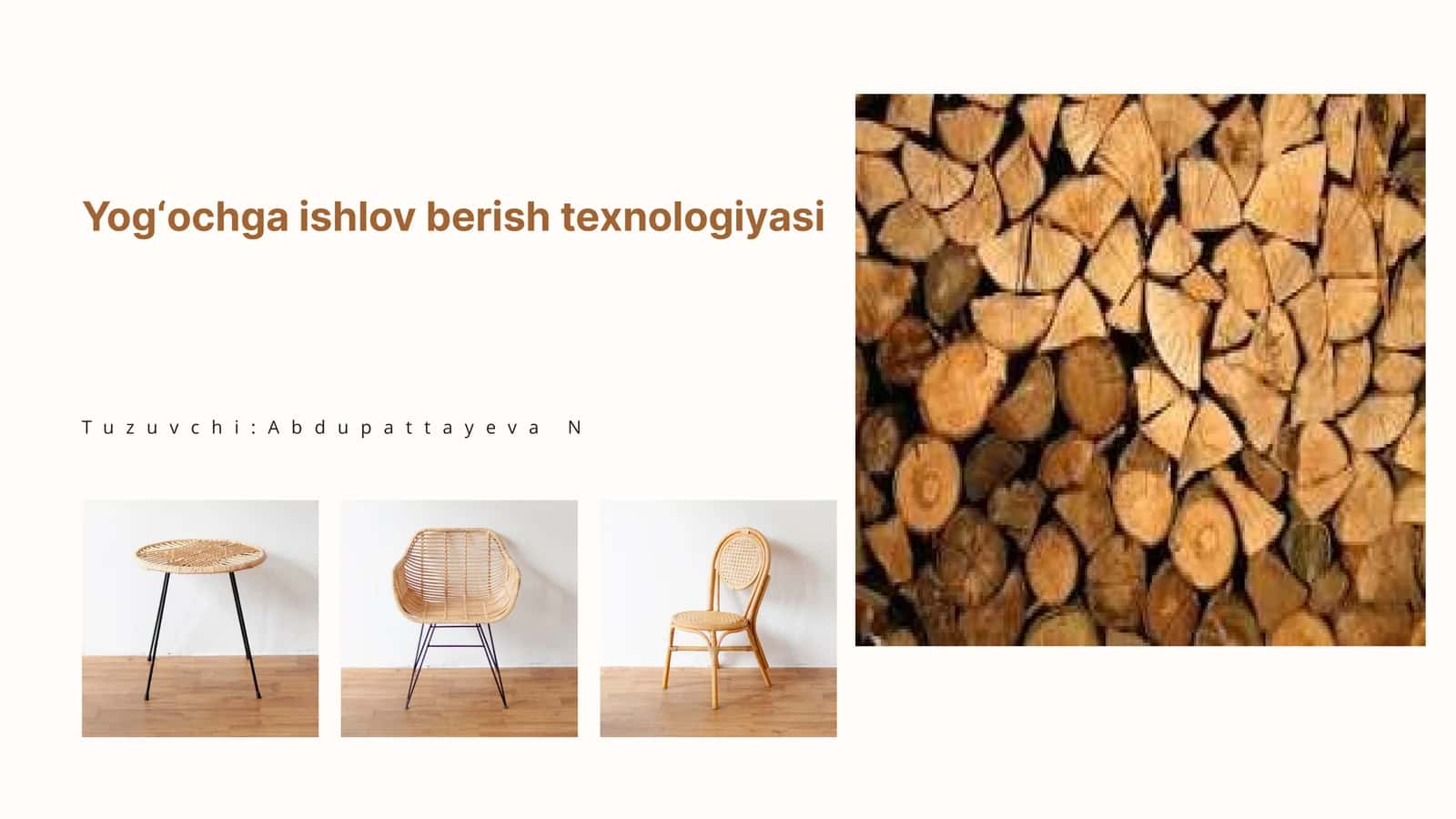Yog`ochga ishlov berish texnologiyasi 1