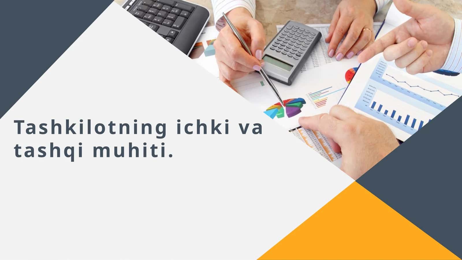 Tashkilotning ichki va tashqi muhit 1