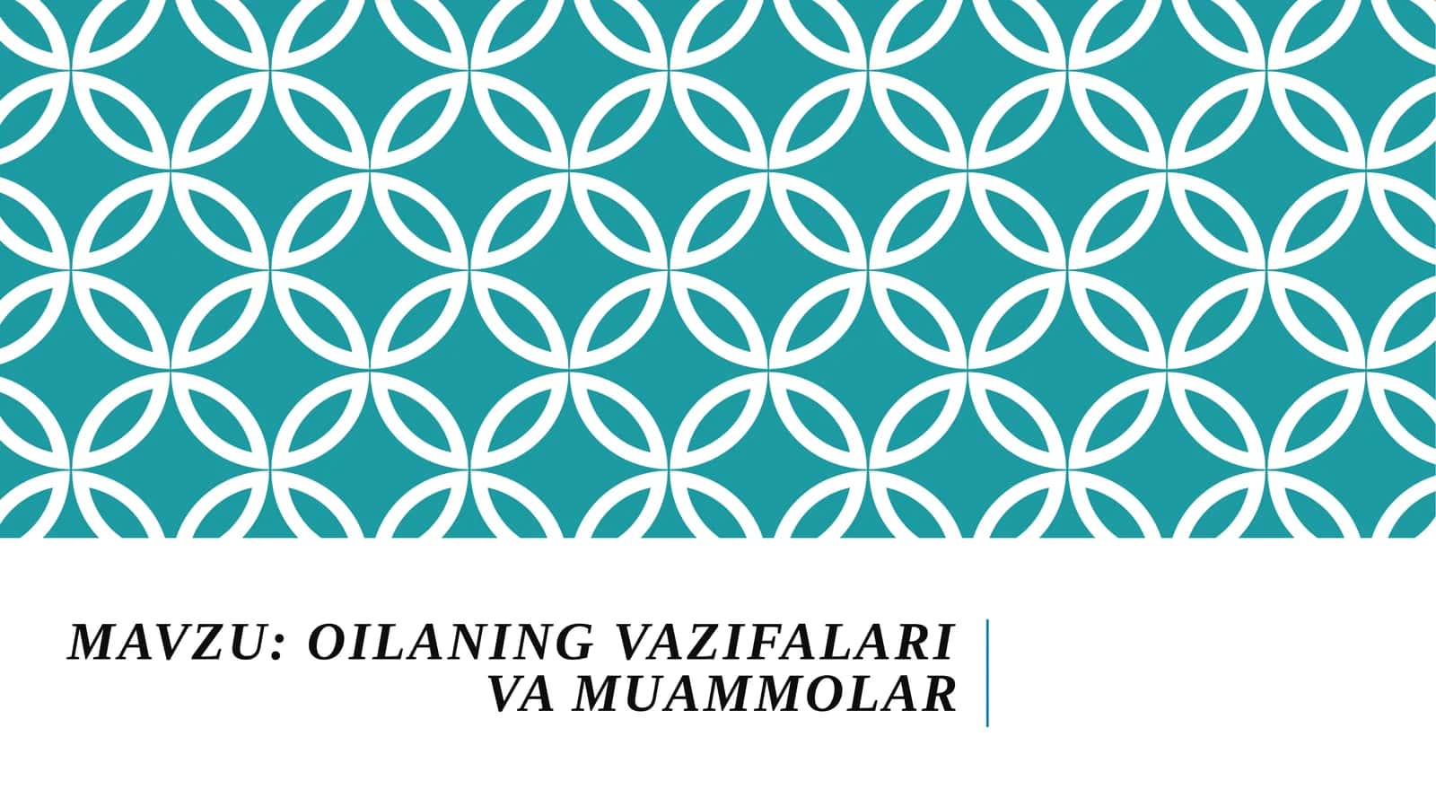Oila vazifalari va muammolari 1