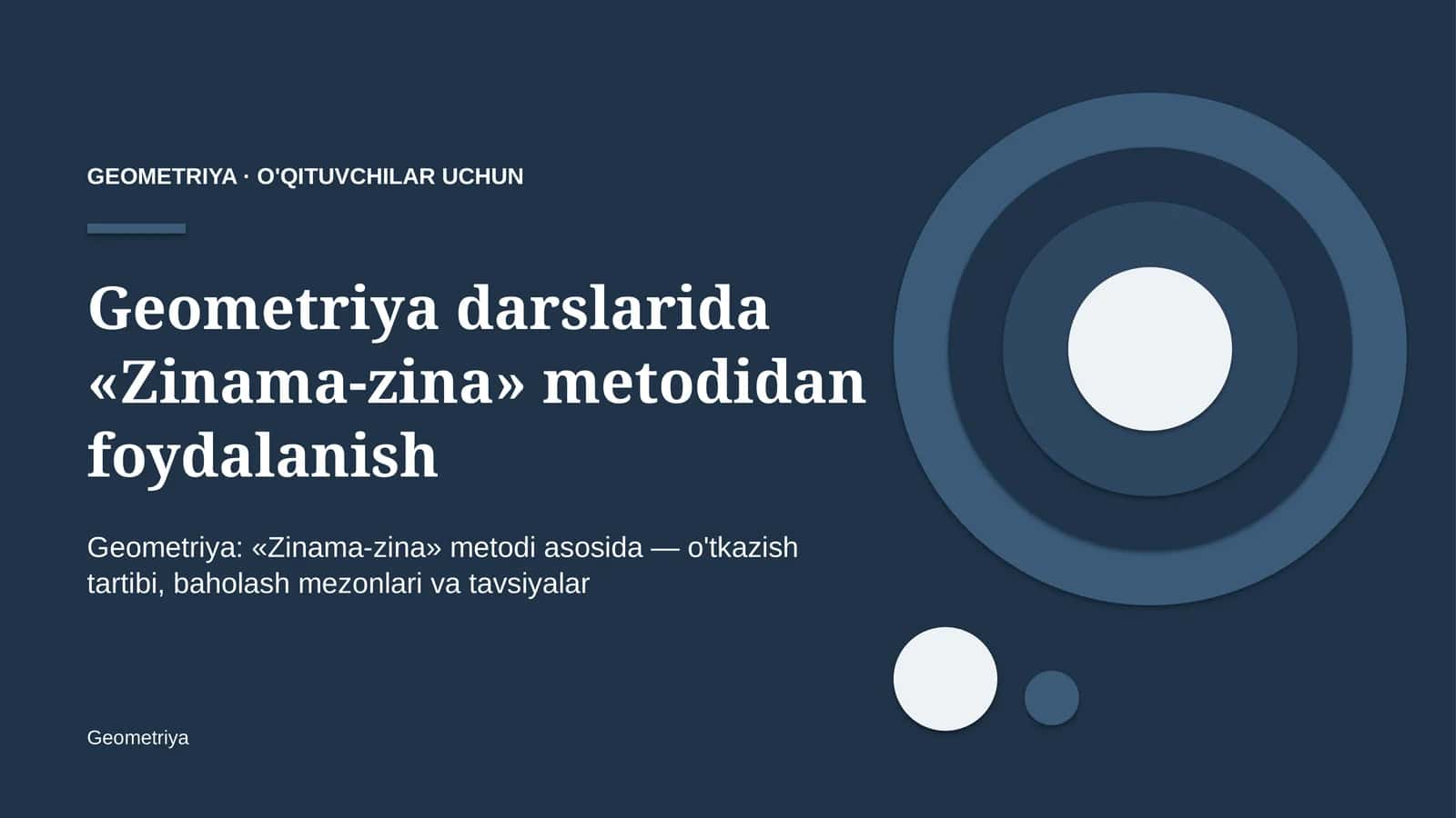 geometriya darslarida zinama zina metodidan foydalanish 8468 1