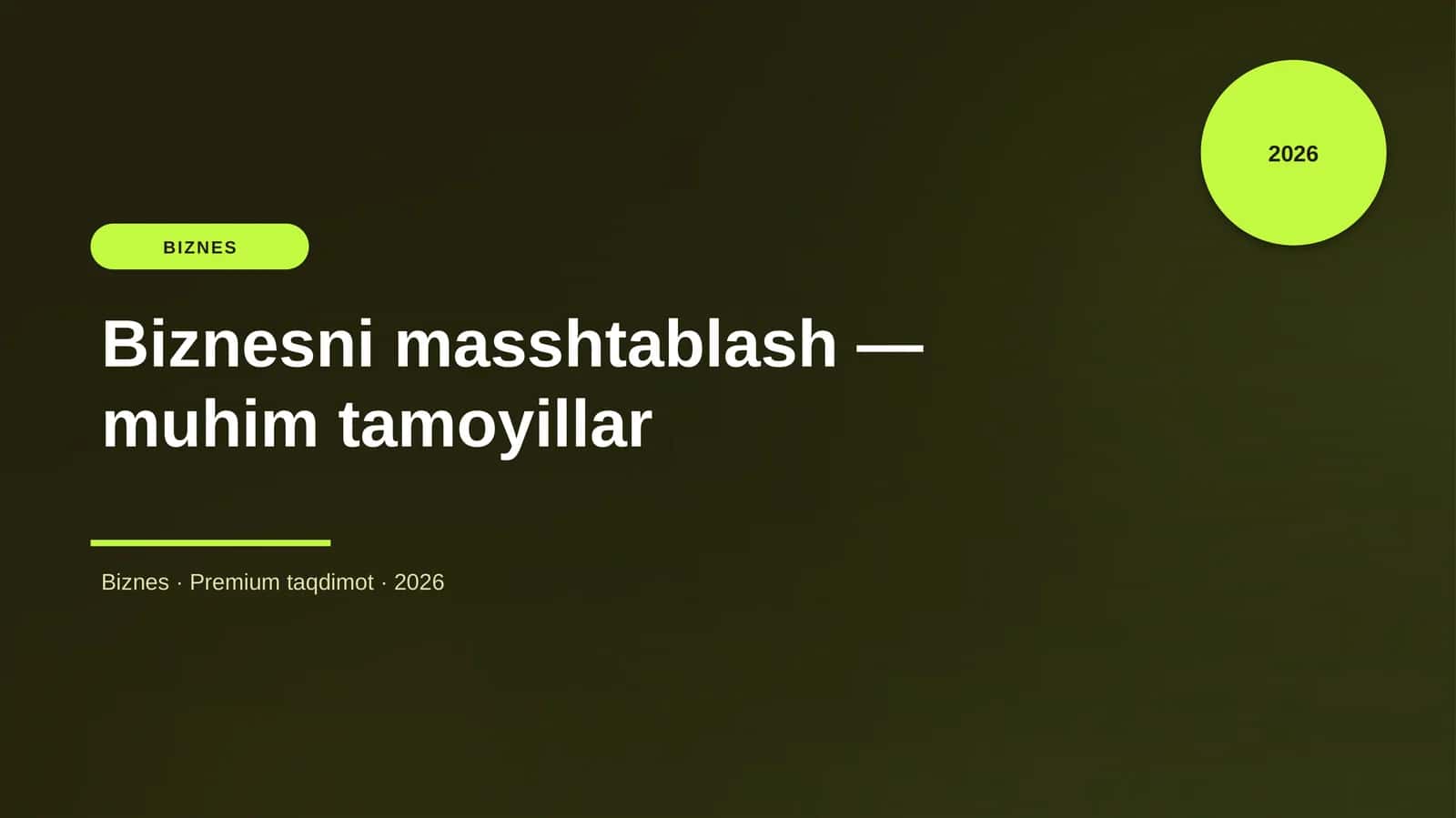 Biznesni masshtablash — muhim tamoyillar 1