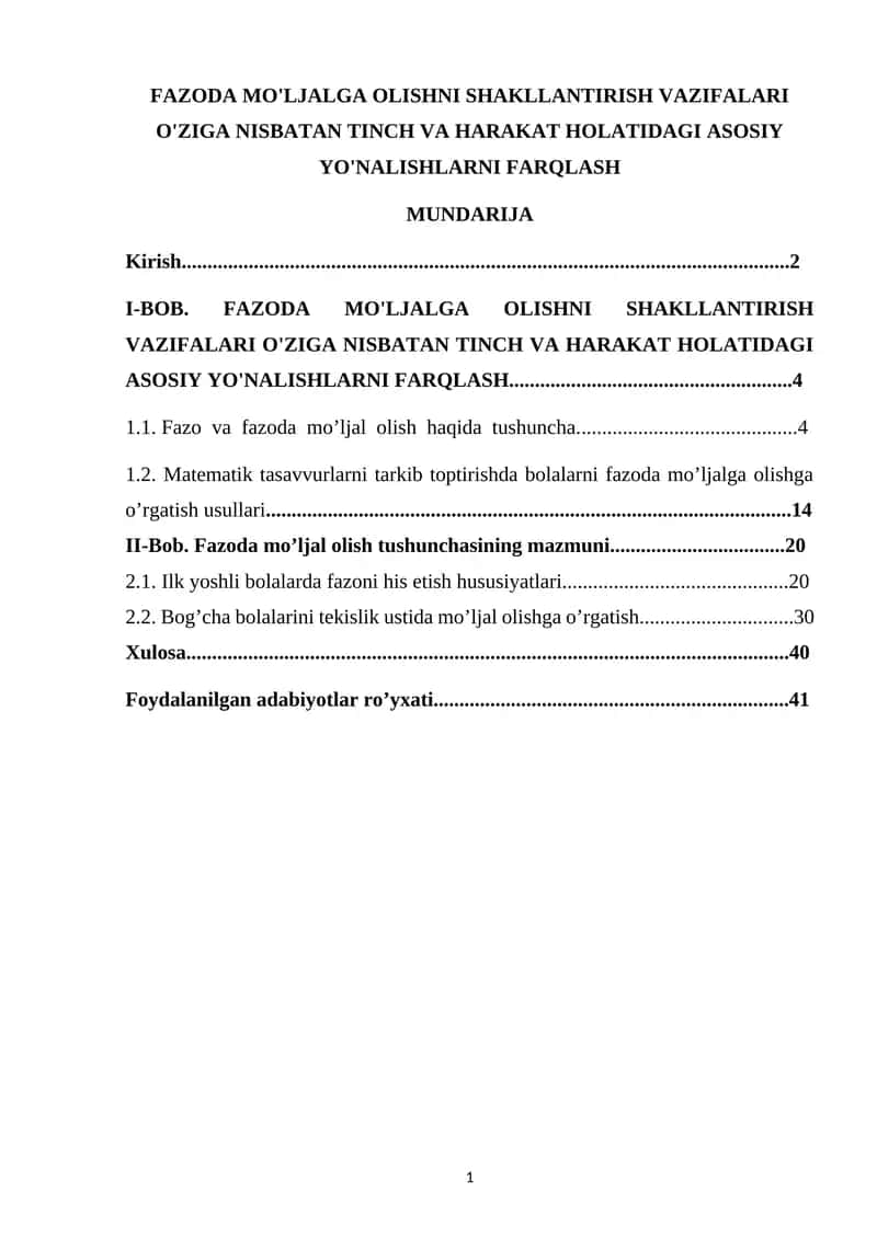 FAZODA MO'LJALGA OLISHNI SHAKLLANTIRISH VAZIFALARI 1