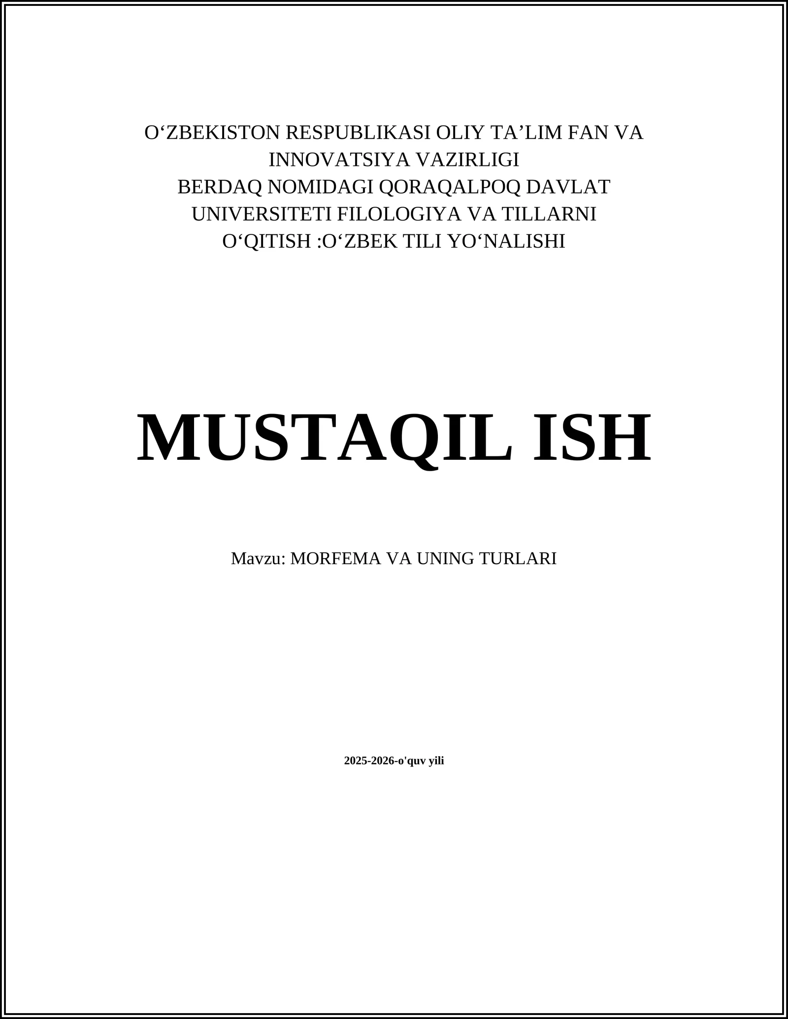 MORFEMA VA UNING TURLARI 1