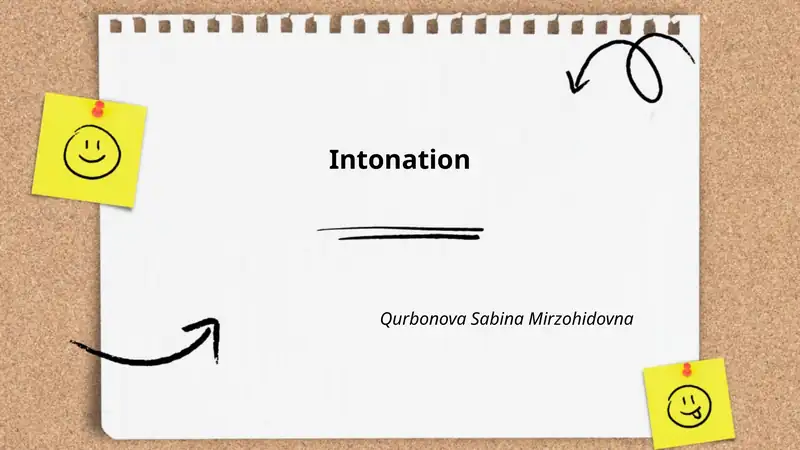 Intonation 1