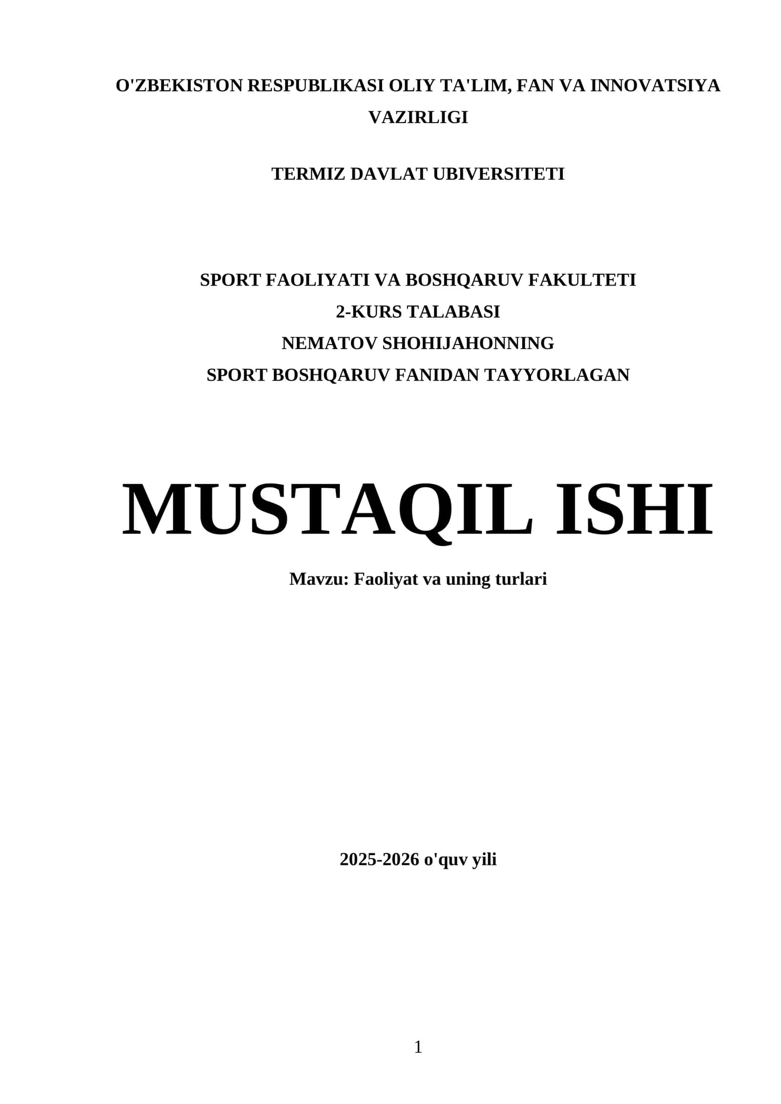 NEMATOV SHOHIJAHONNING MUSTAQIL ISHI 1