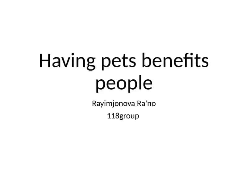 Pet benefits 1