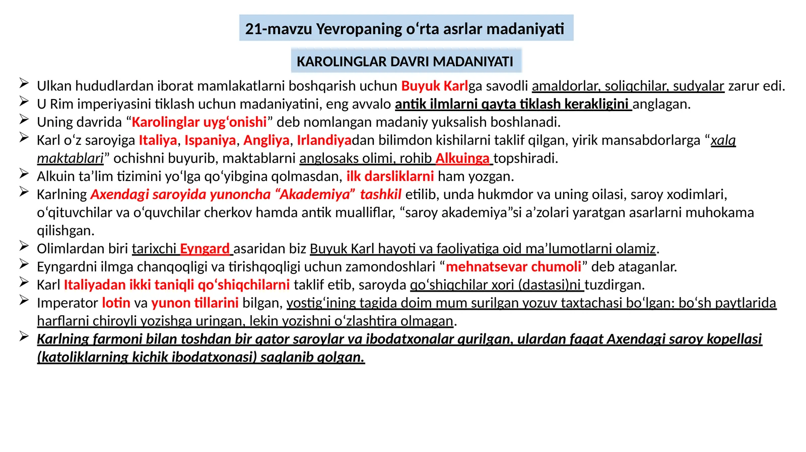 Yevropaning o‘rta asrlar madaniyati 1