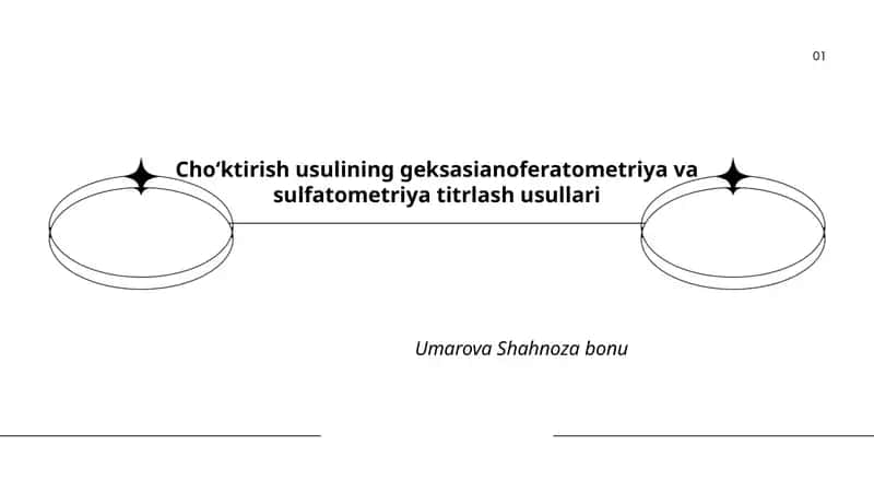 Cho‘ktirish usulining geksasianoferatometriya va sulfatometriya titrlash usullari
