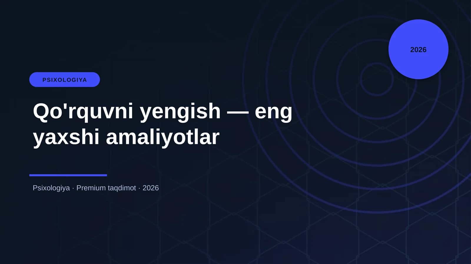 Qo'rquvni yengish — eng yaxshi amaliyotlar 1