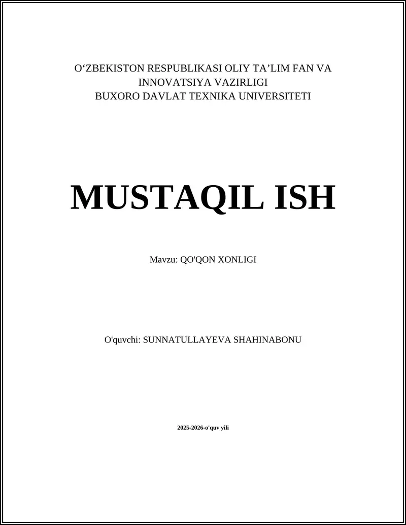 QO'QON XONLIGINI TARIXI 1