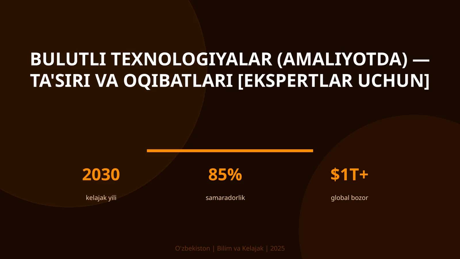 Bulutli texnologiyalar (amaliyotda) — ta'siri va oqibatlari [ekspertlar uchun] 1