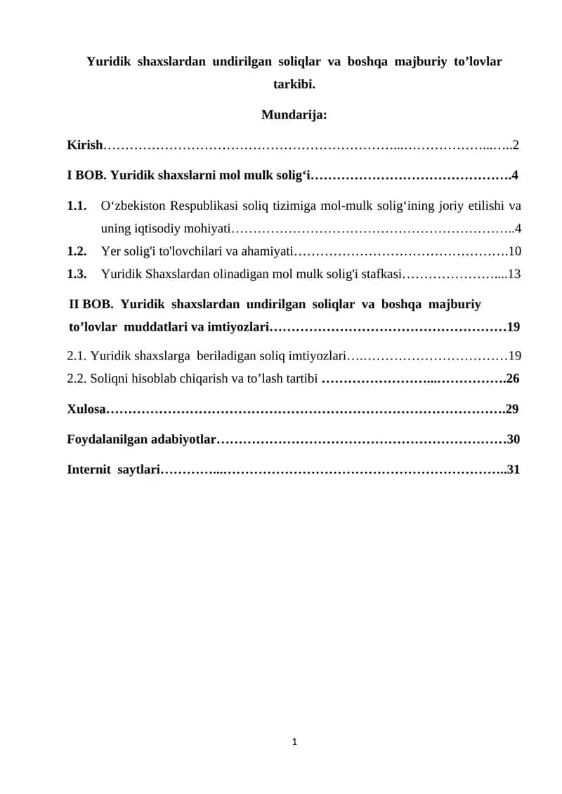 Mol mulk solig'i 1