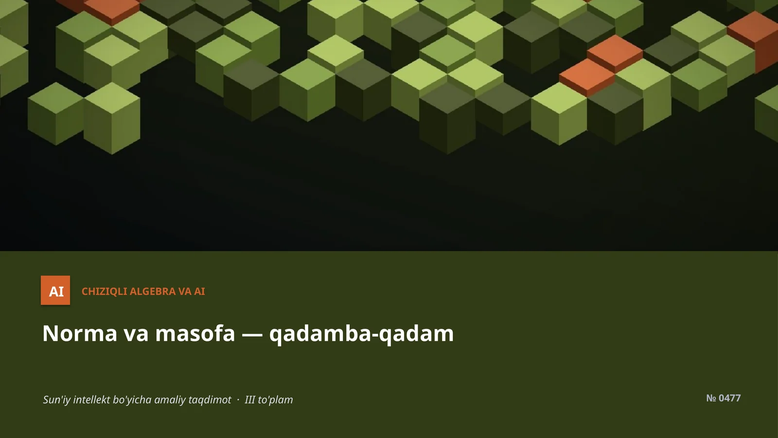 Norma va masofa · qadamba-qadam 1