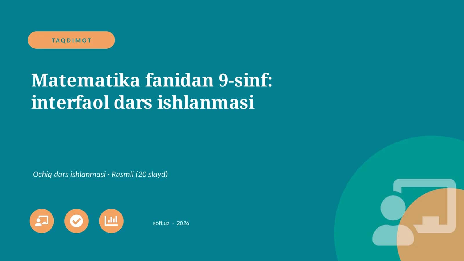 Matematika fanidan 9-sinf: interfaol dars ishlanmasi 1