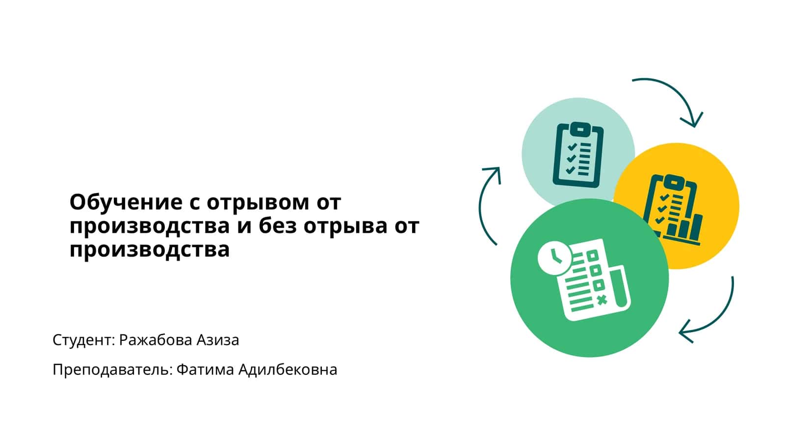Обучение с отрывом от производства 1
