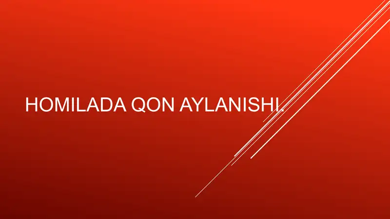 Homilada qon aylanishi 1