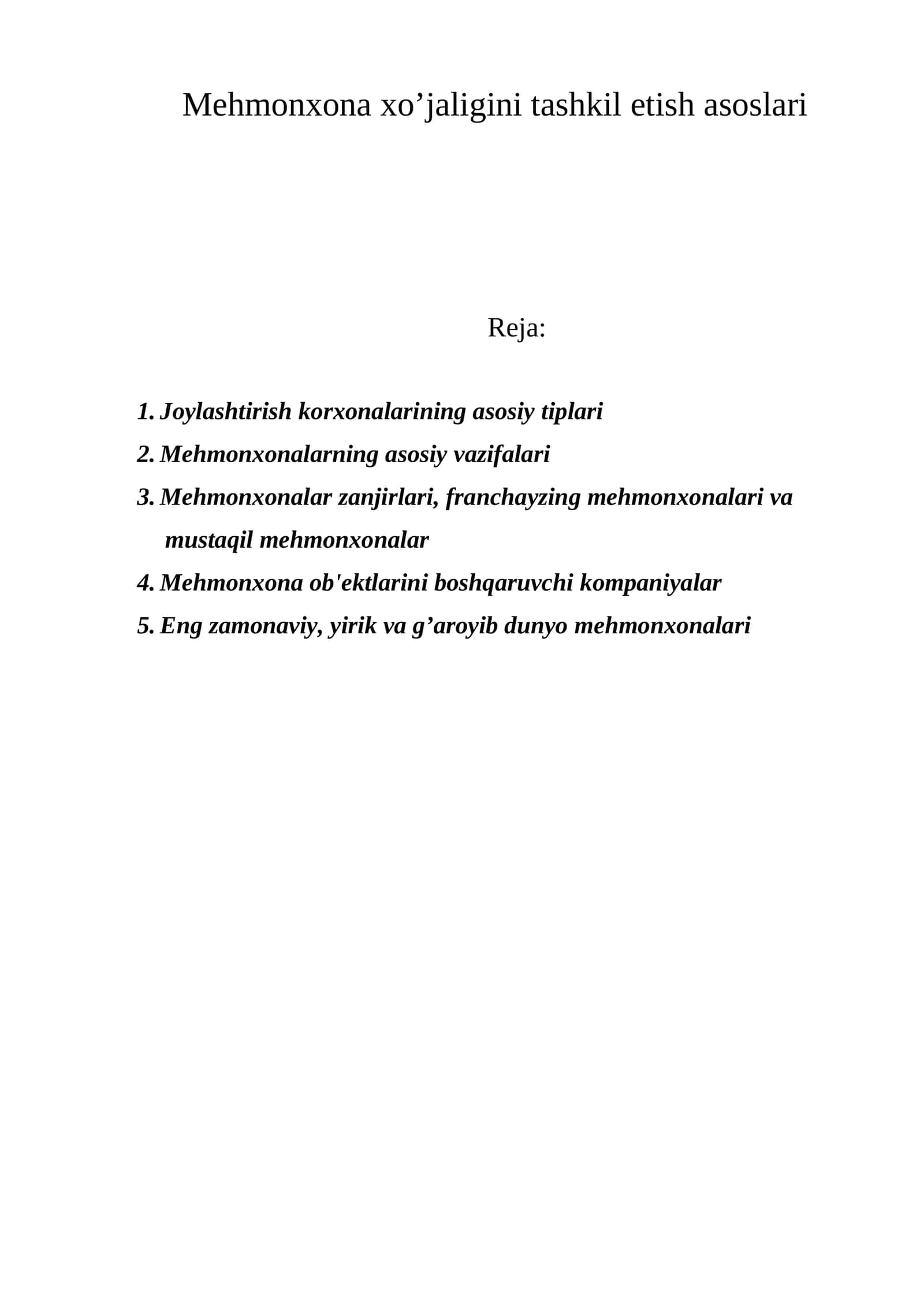 Joylashtirish korxonalarining asosiy tiplari 1