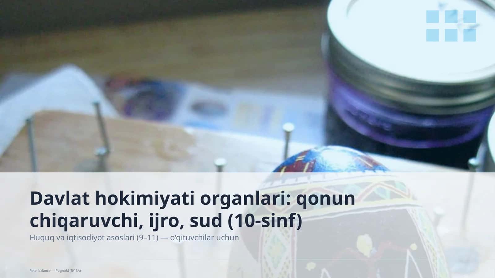 Davlat hokimiyati organlari: qonun chiqaruvchi, ijro, sud (10-sinf) 1