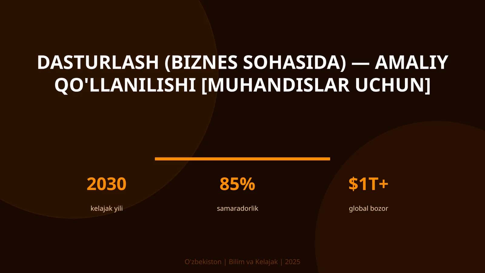 Dasturlash (biznes sohasida) — amaliy qo'llanilishi [muhandislar uchun] 1