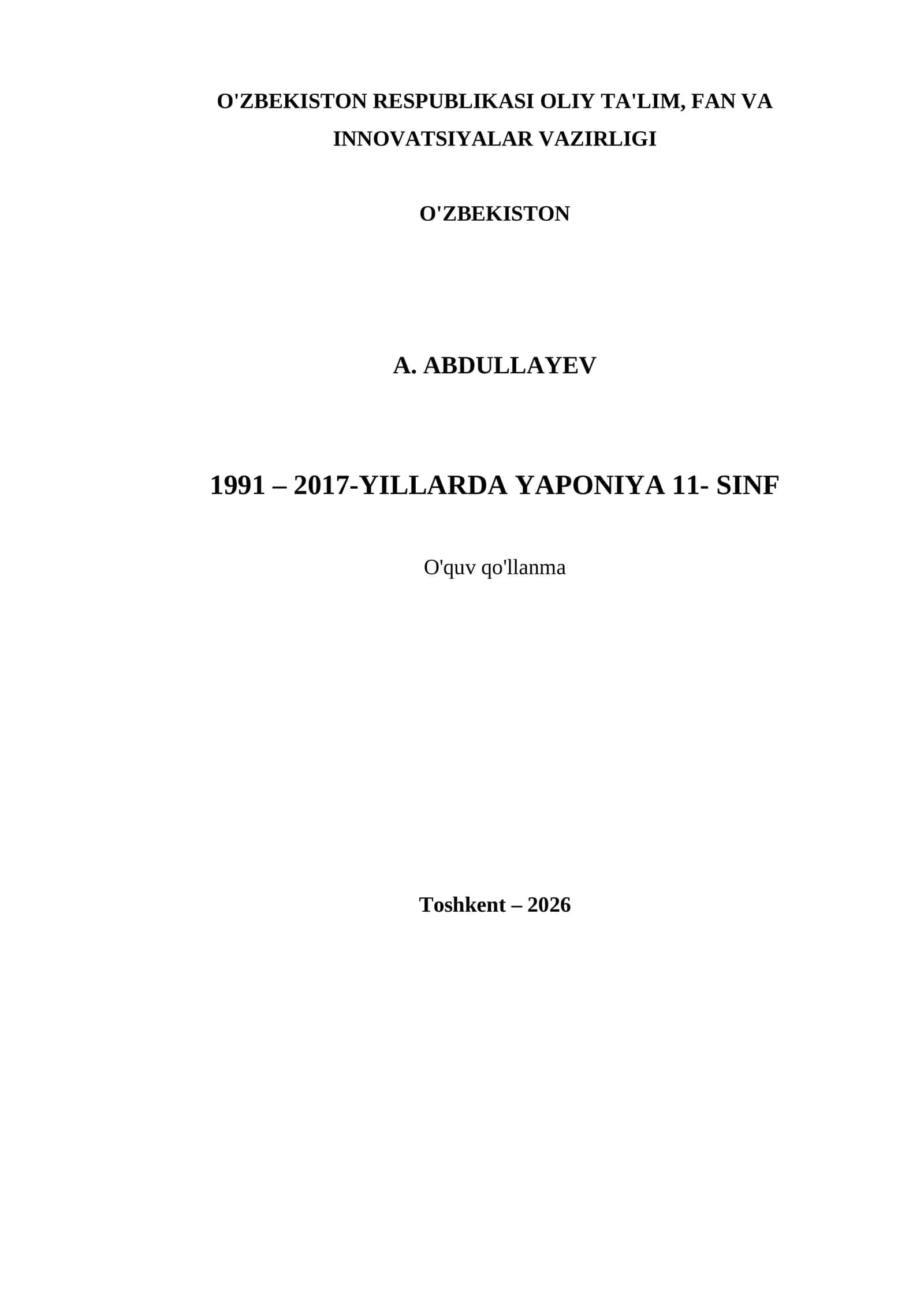 1991 – 2017-YILLARDA YAPONIYA 11- SINF 1