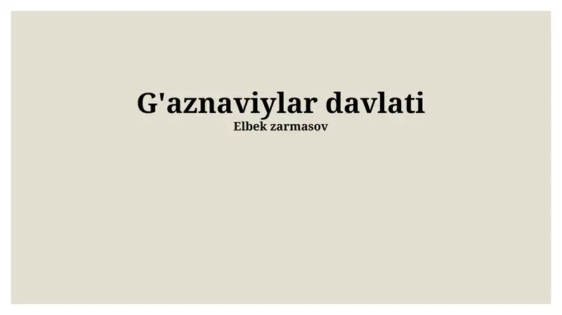 G'aznaviylar davlati 1