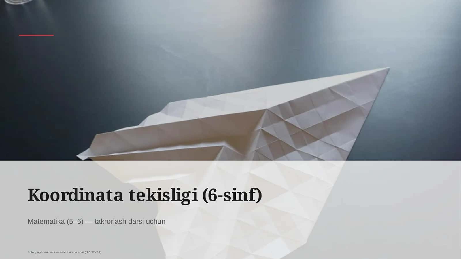 Koordinata tekisligi (6-sinf) 1