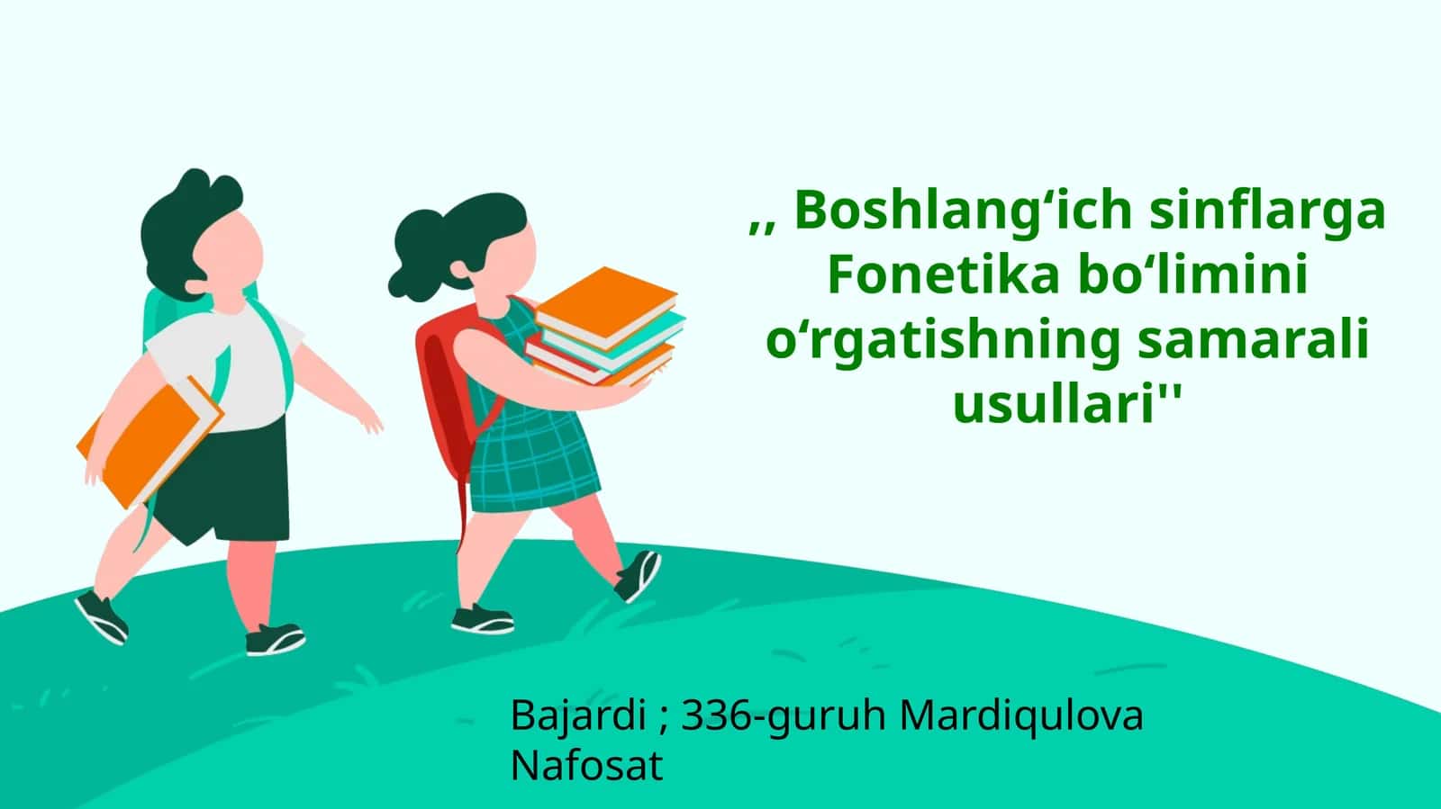 Boshlang‘ich sinflarga Fonetika bo‘limini o‘rgatishning samarali usullari 1