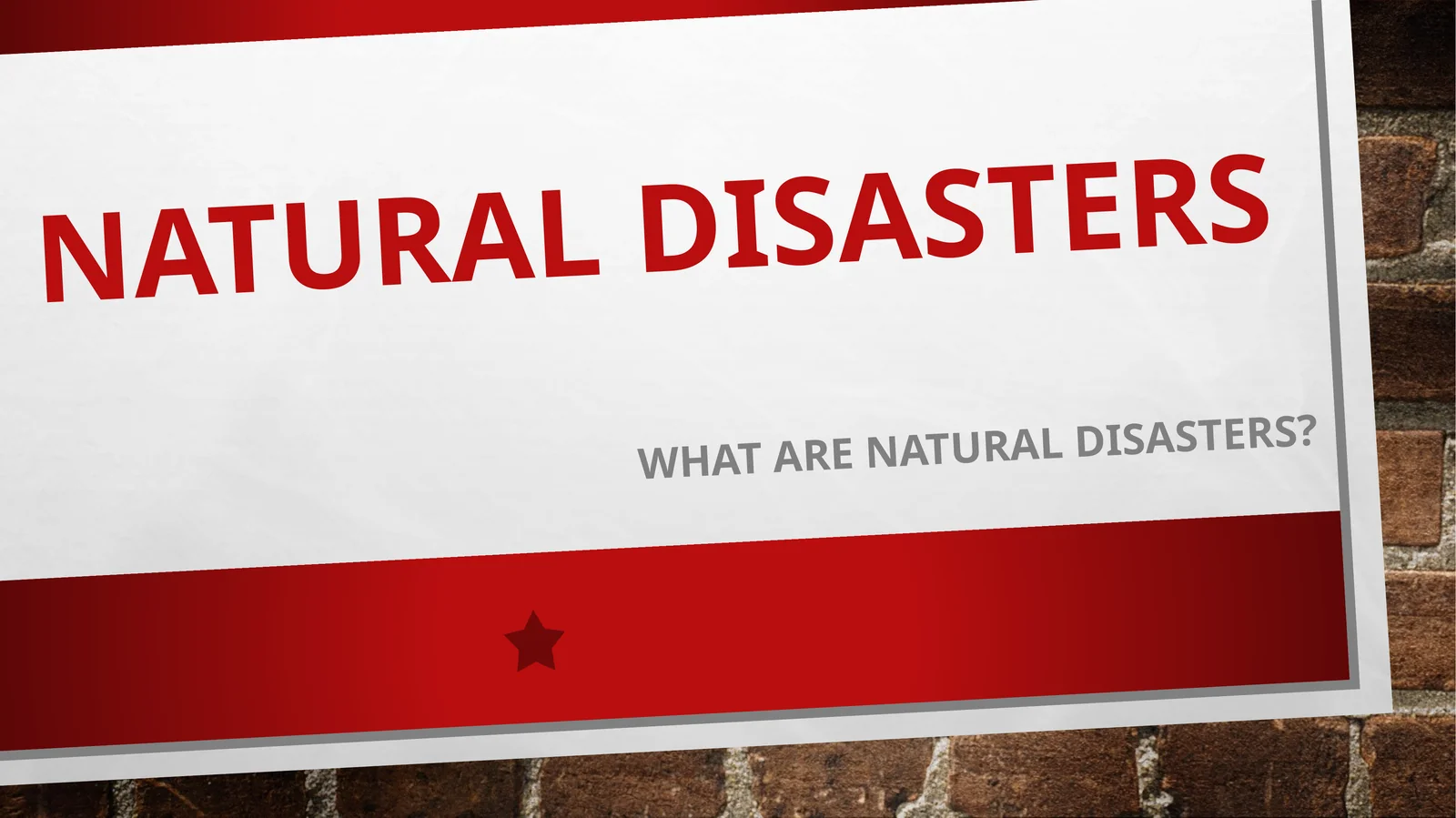 Natural Disasters 1