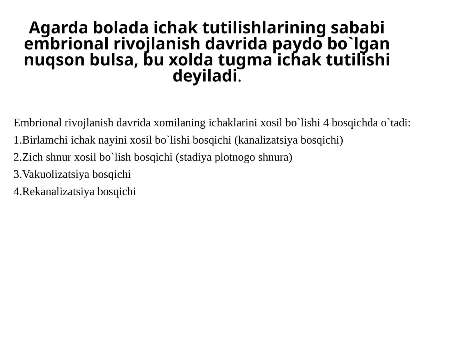 Tugma ichak tutilish tasnifi 1