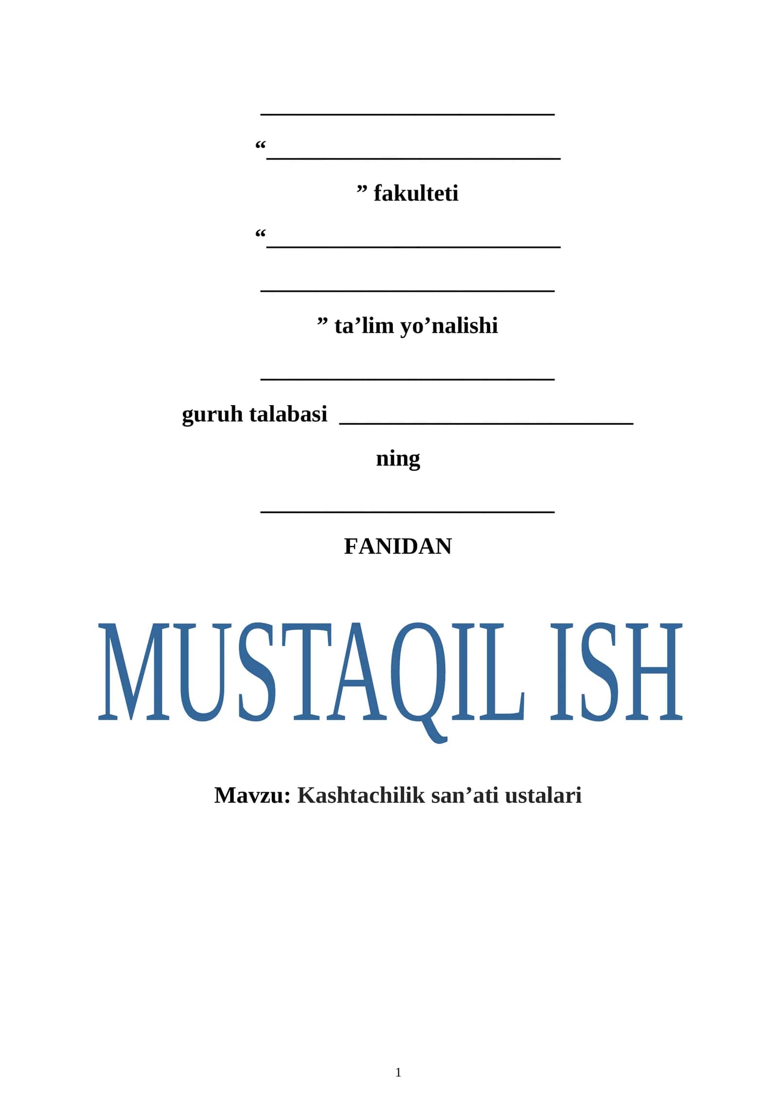 Kashtachilik san’ati ustalari 1