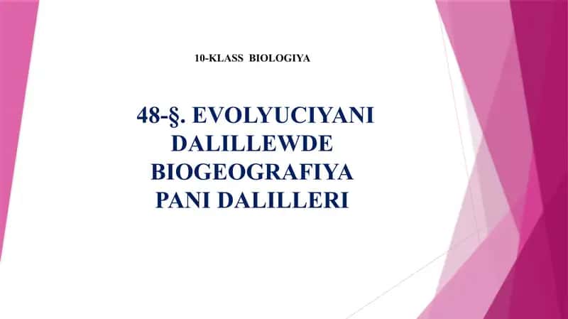 Evolutsiyani Isbotlashda Molekular Biologiya, Sitologiya, Embriologiya Fanlari Dalillari 1