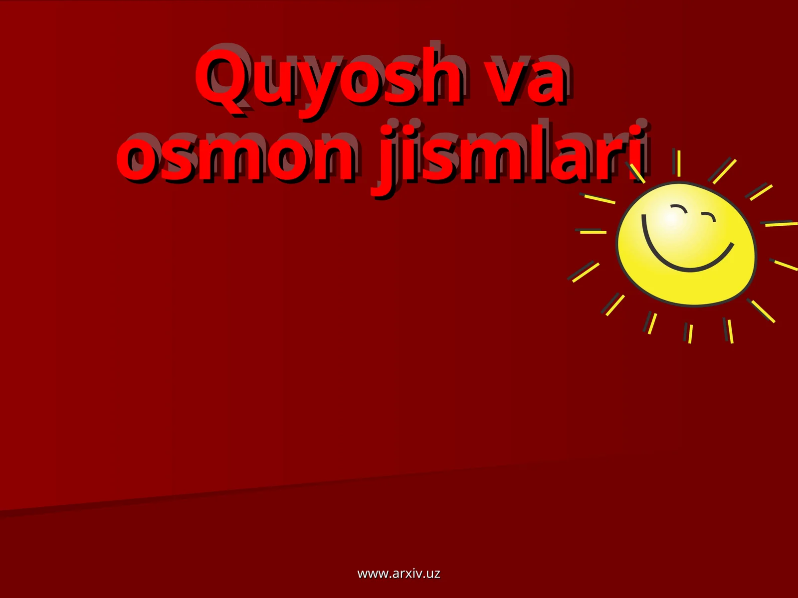 Quyosh va osmon jismlari 1