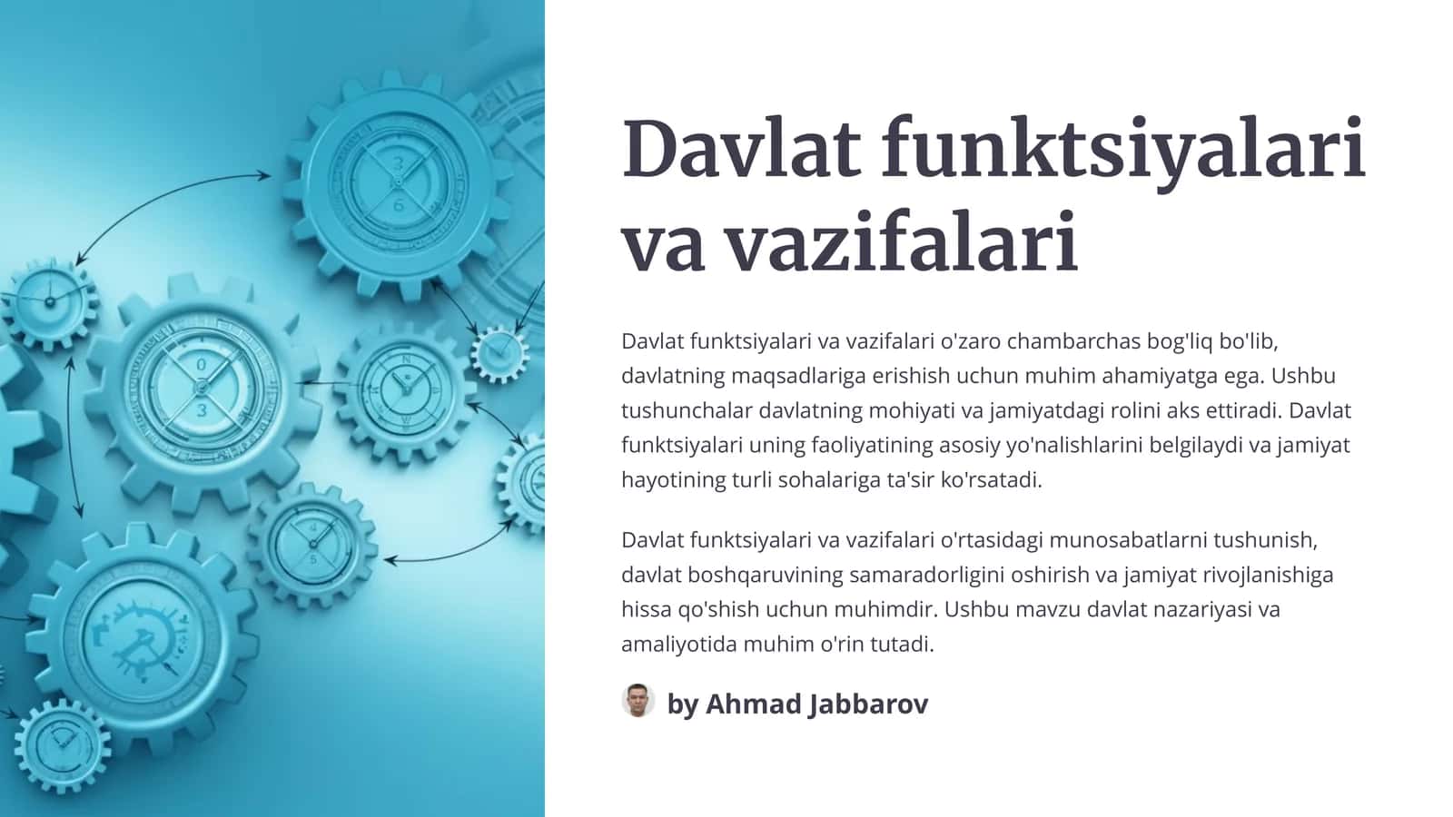 Davlat funktsiyalari va vazifalari 1