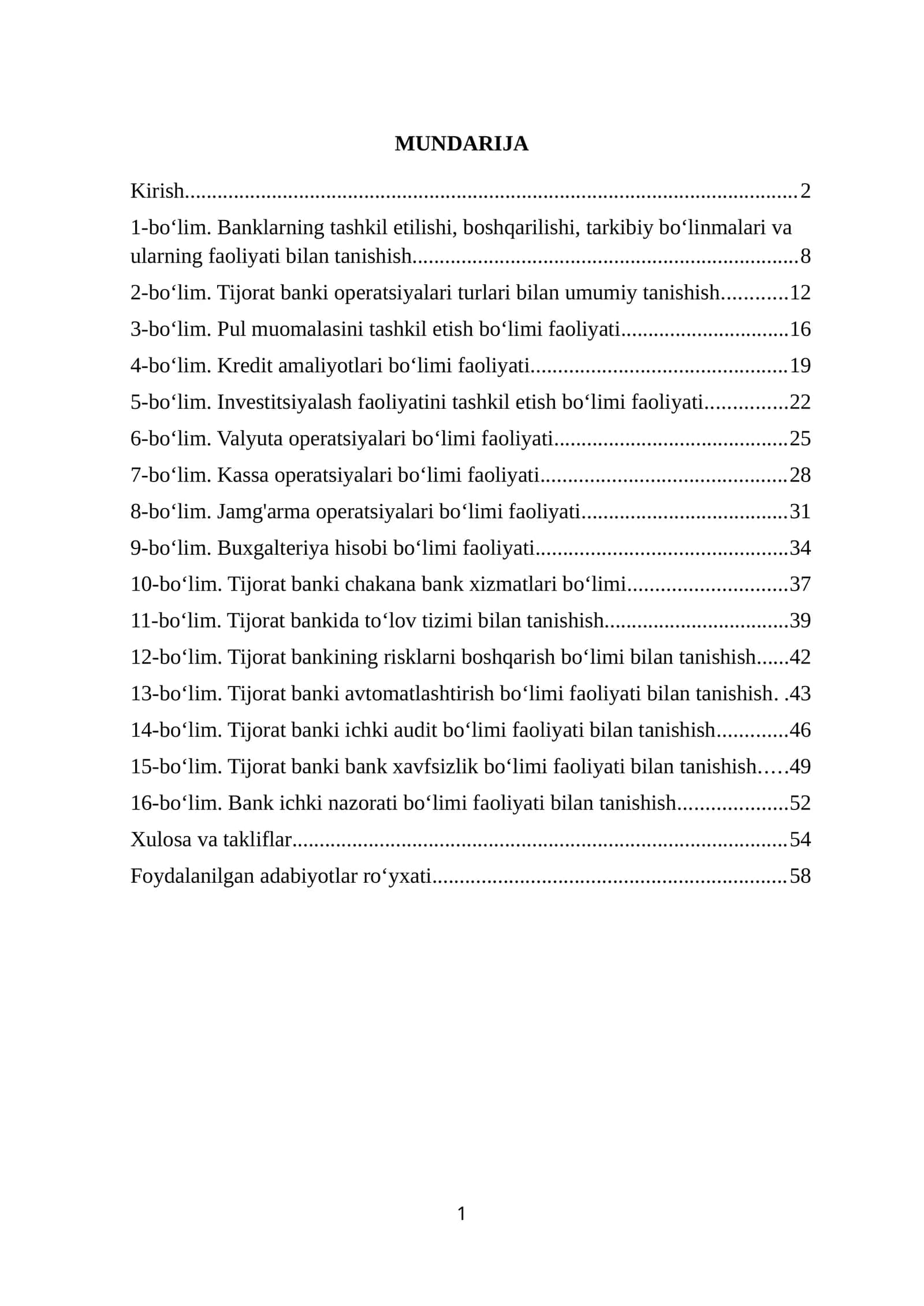 IPOTEKA BANK BOʻYICHA AMALIYOT HISOBOTI. 60 LIST 1