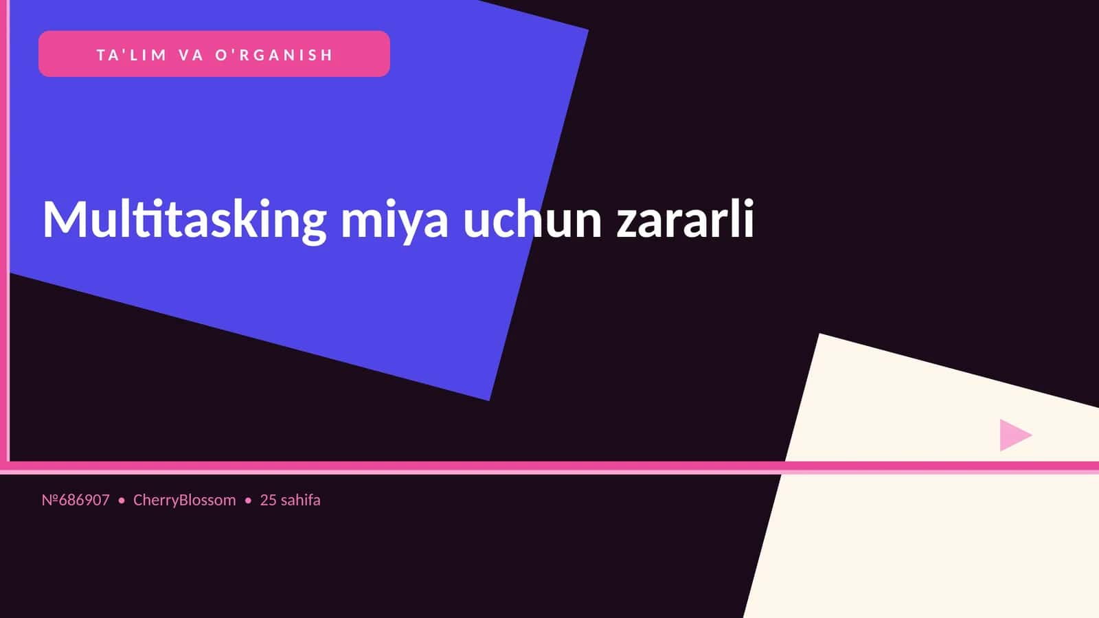 Multitasking miya uchun zararli 1