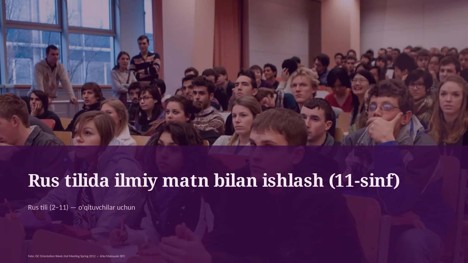 Rus tilida ilmiy matn bilan ishlash (11-sinf) 1